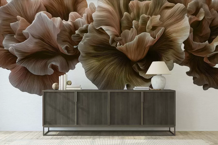 murales Curvas lujosas de pétalos w05249v1