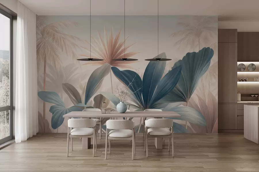 Wall Mural Photo Wallpaper Intertwining tropical leaves w05251