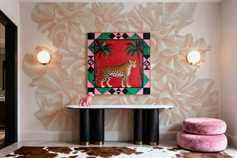 murales Imitación de flores con cintas w05252