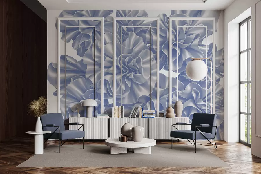 murales Imitación de flores con cintas w05252v1