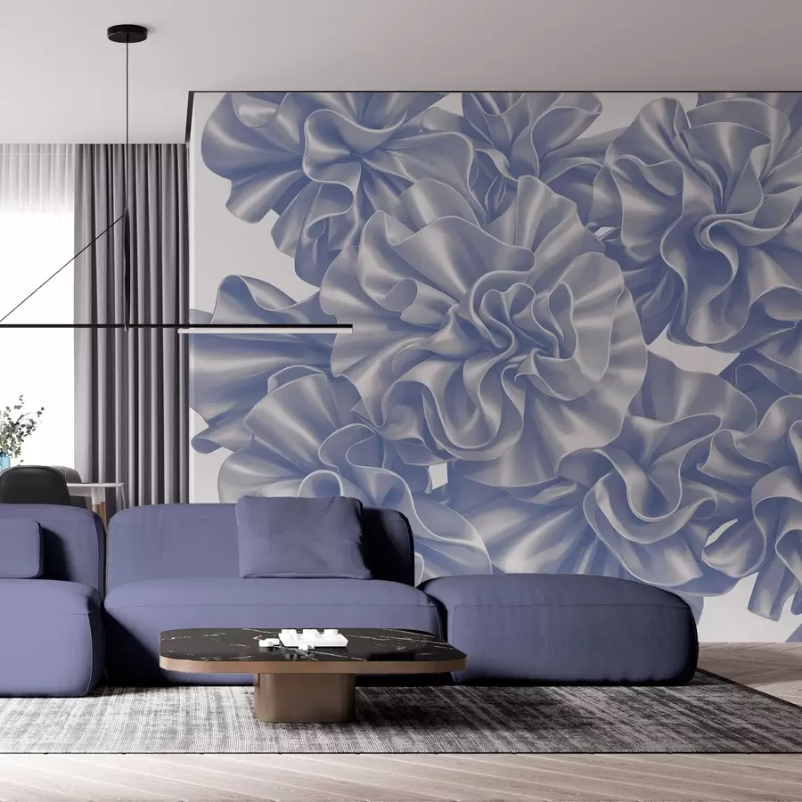 Wall Mural Photo Wallpaper Imitation of flowers from ribbons w05252v1