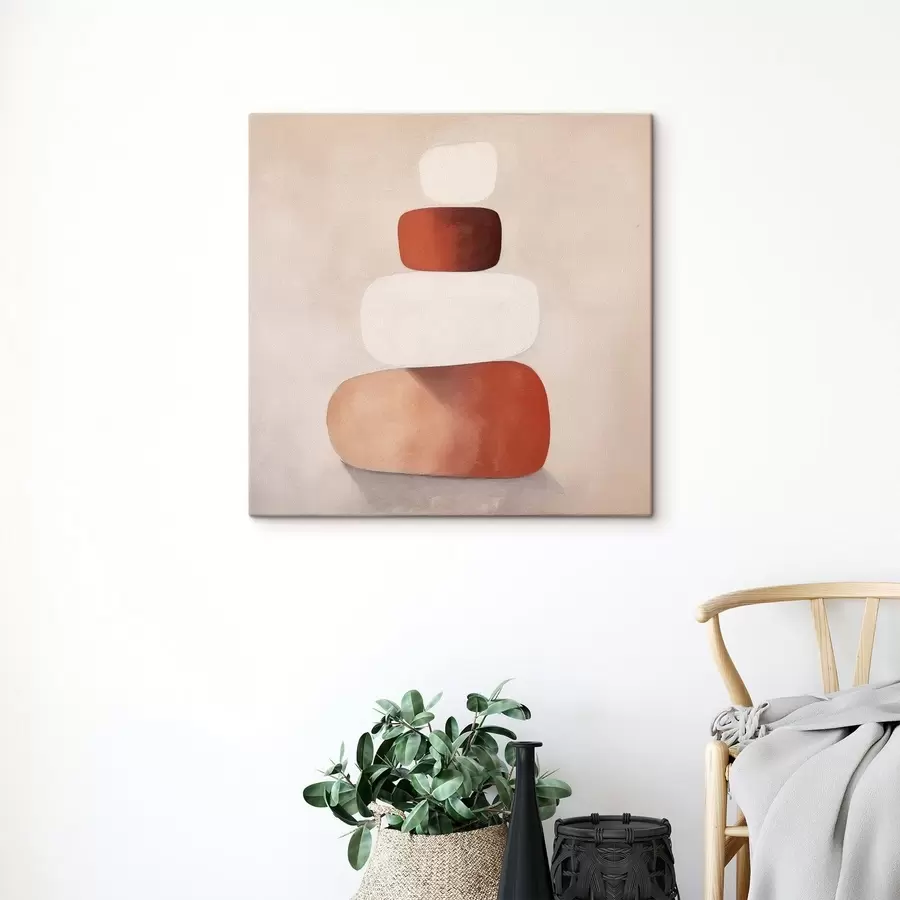 wall murals minimal abstract stacked shapes composition s48075