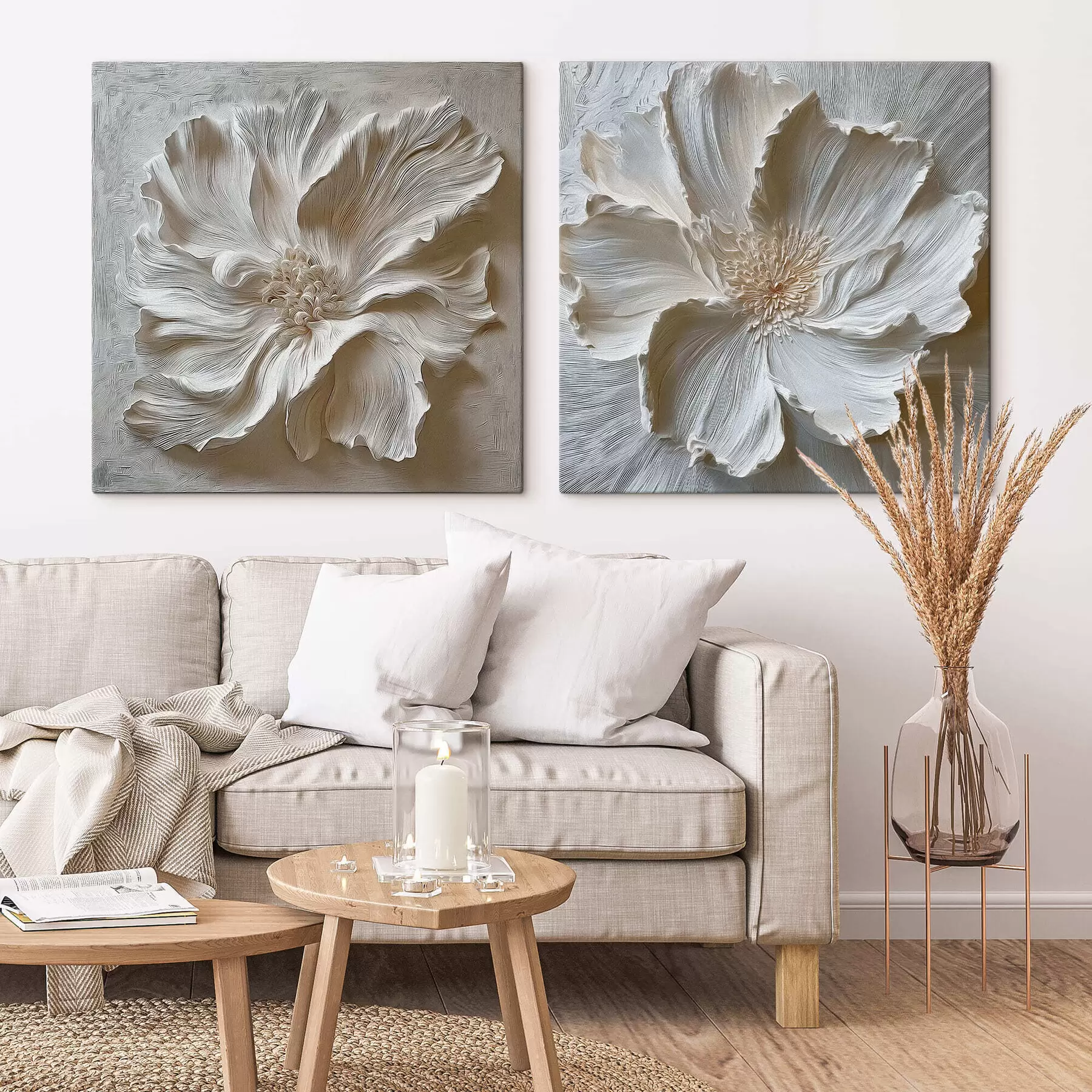 wall murals White Relief Flower m30081