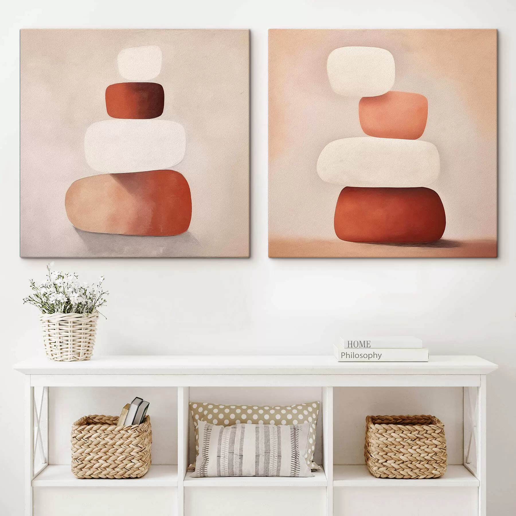 wall murals Balanced Forms in Warm Tones m30083