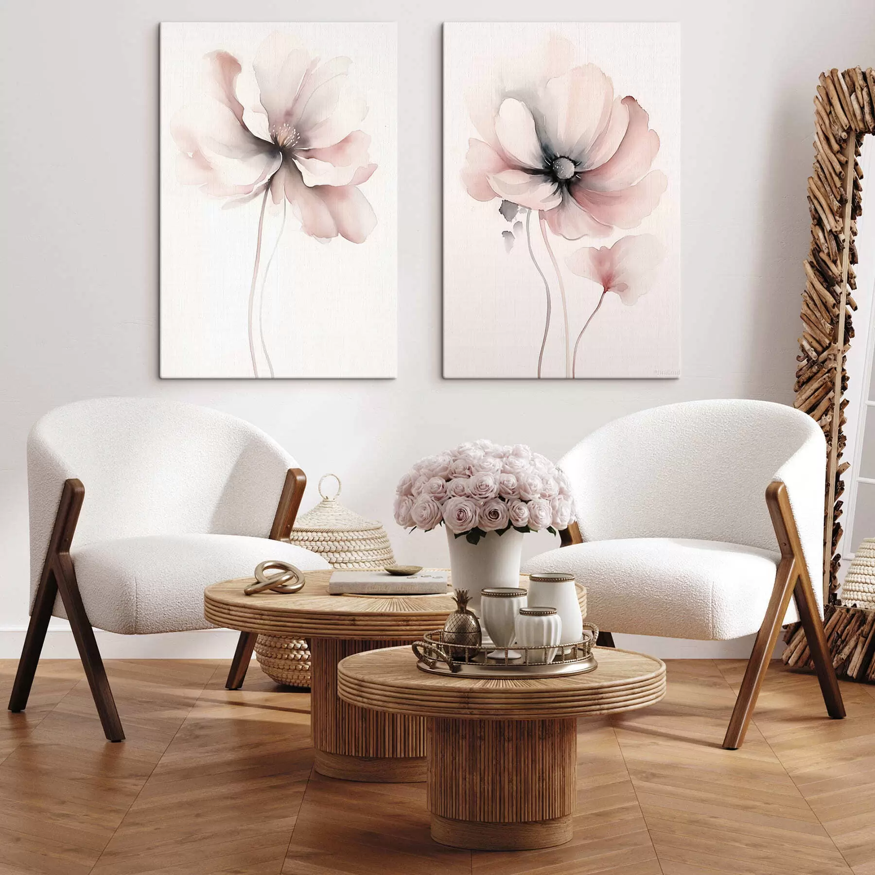 wall murals Soft Floral Abstract m30087