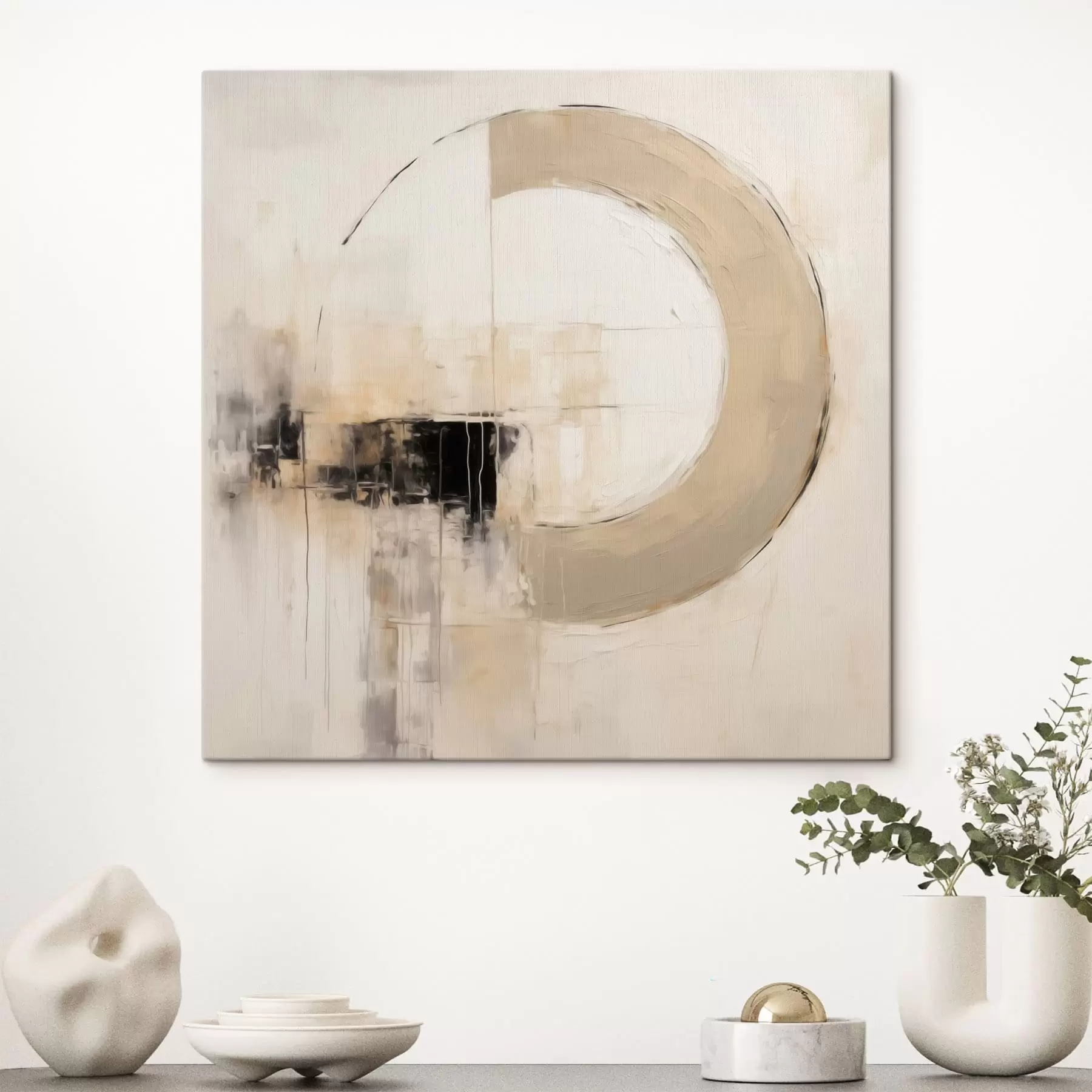 wall murals Abstract circle with dark accent s48098