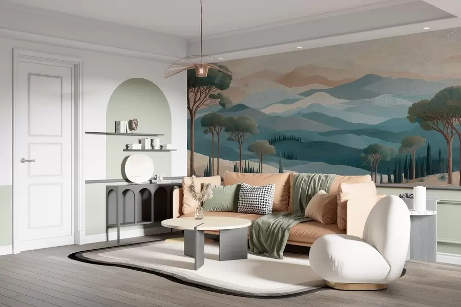 wall murals Landscape in oil paint style w05258
