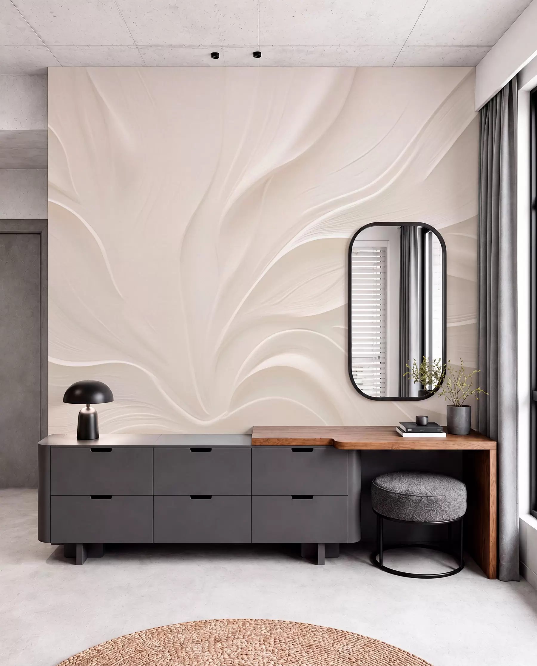 wall murals Leaf Curves w05267