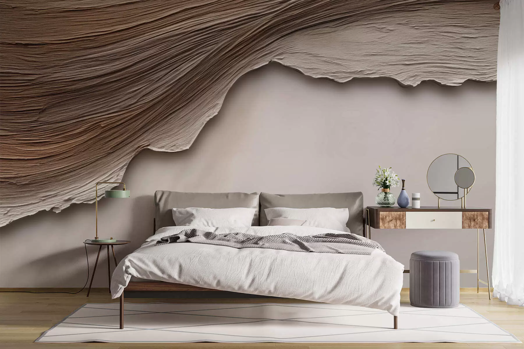 wall murals Wooden relief w05273