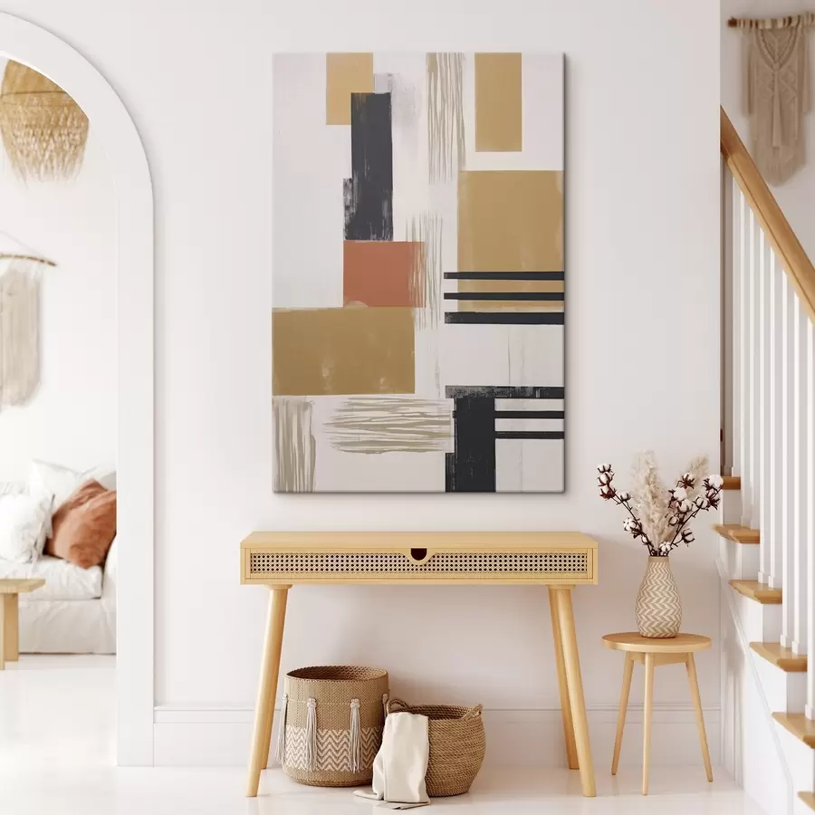 murales Abstracción moderna con imitación de textura desgastada s48160