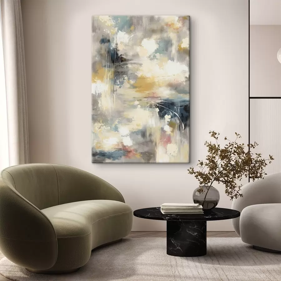 wall murals Abstract artwork in muted tones in a minimalist style s47972
