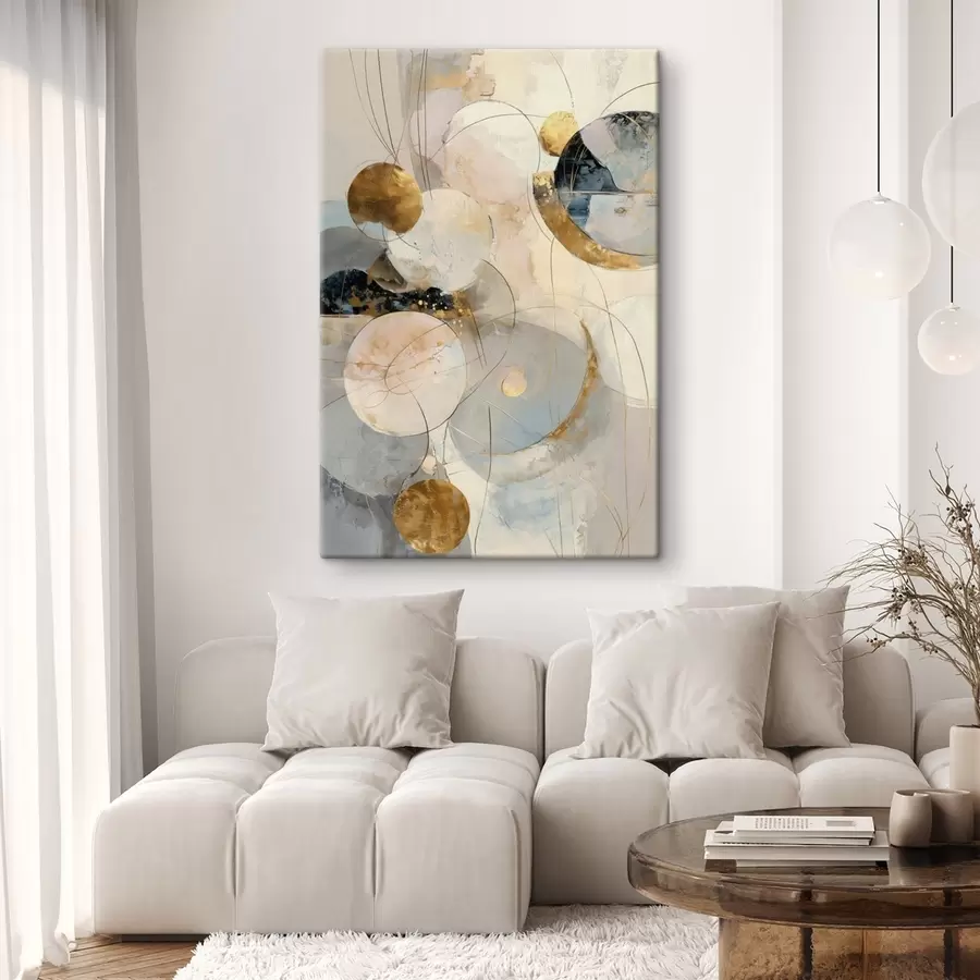 wall murals Harmony of sky tones and geometric shapes in a minimalist style s47986