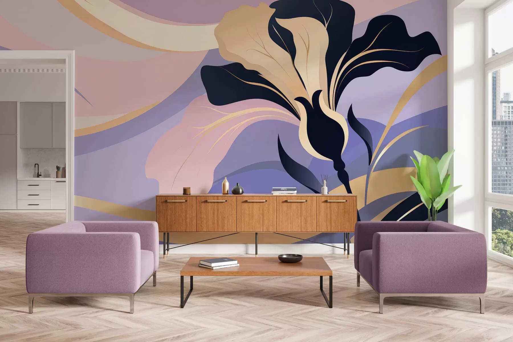 wall murals Abstract iris w05309