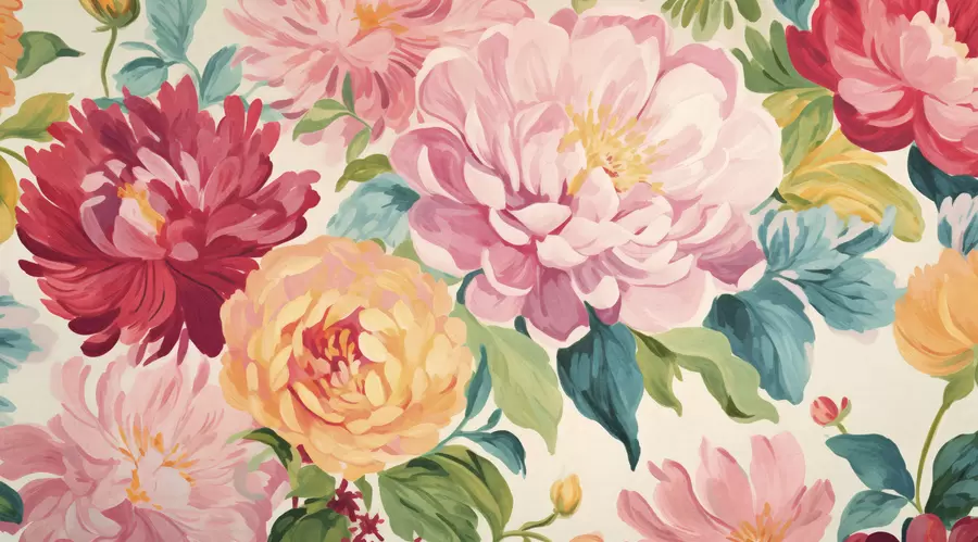 Wall Mural Photo Wallpaper Peony garden w05313