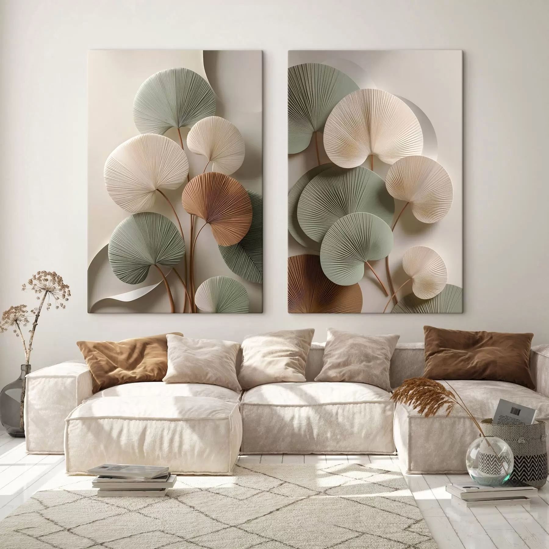 wall murals Abstract composition with leaves m30152