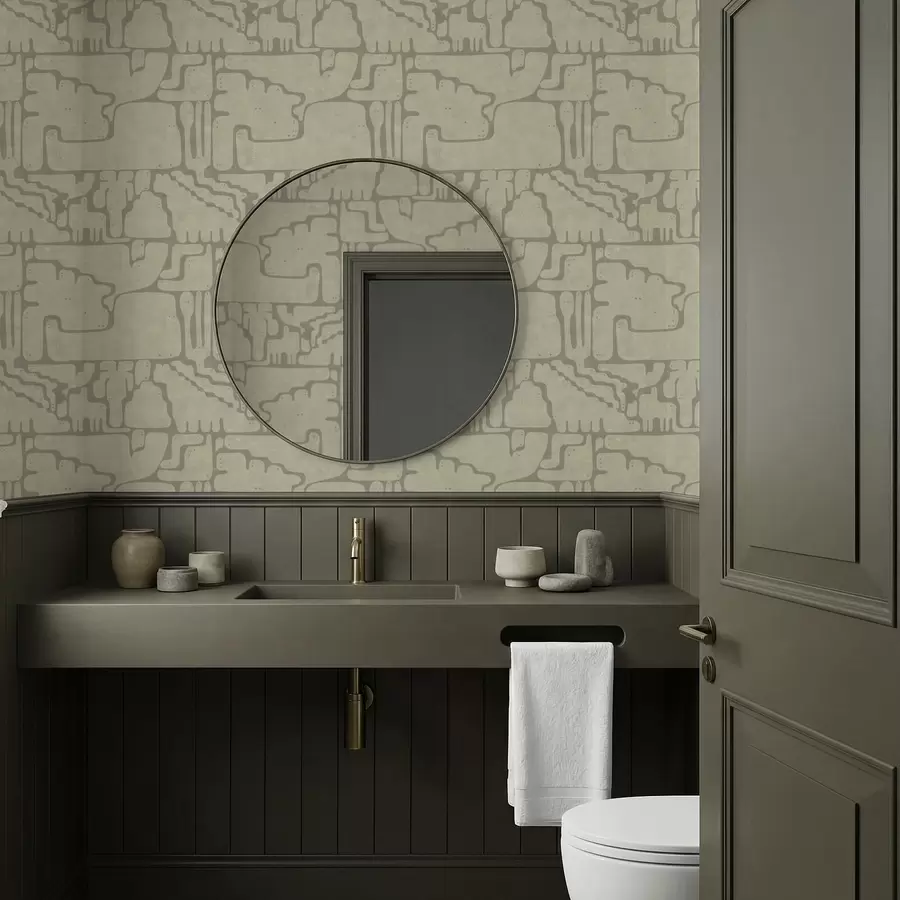 peintures murales Motif abstrait léger aux formes douces a01122v2