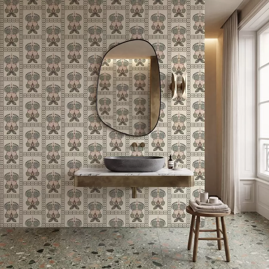 peintures murales Motif décoratif avec papillons et fleurs a01125