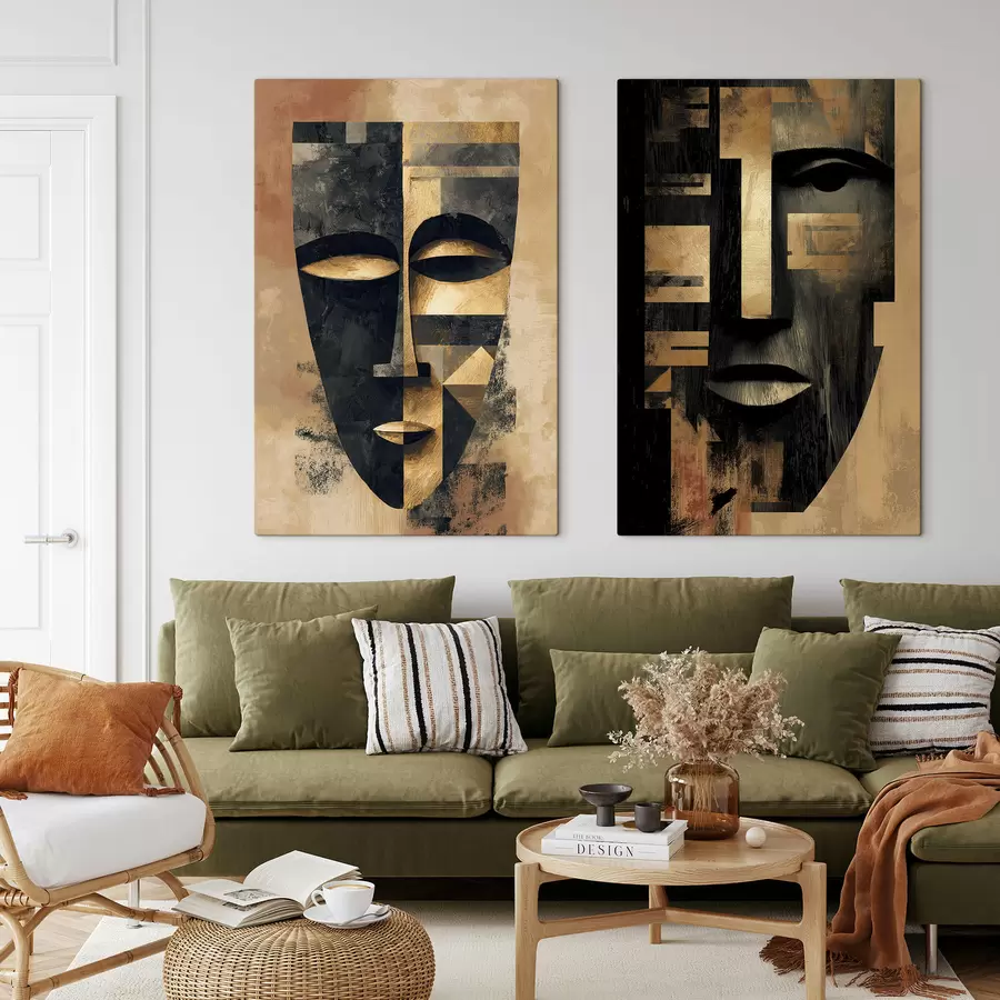 wall murals Abstract geometric face m30160