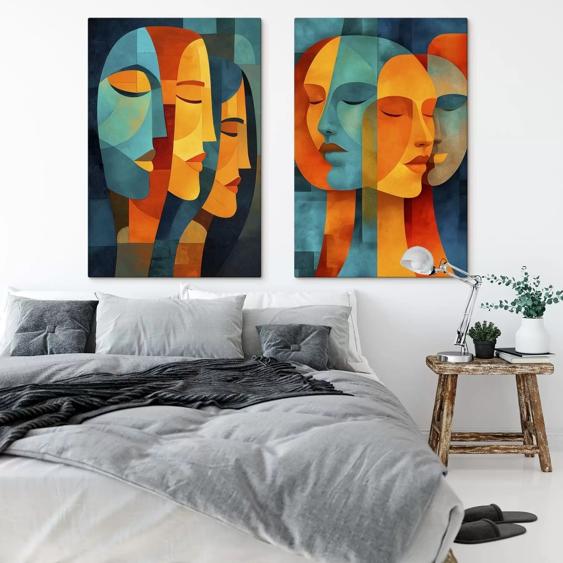 wall murals Geometric female profiles m30162