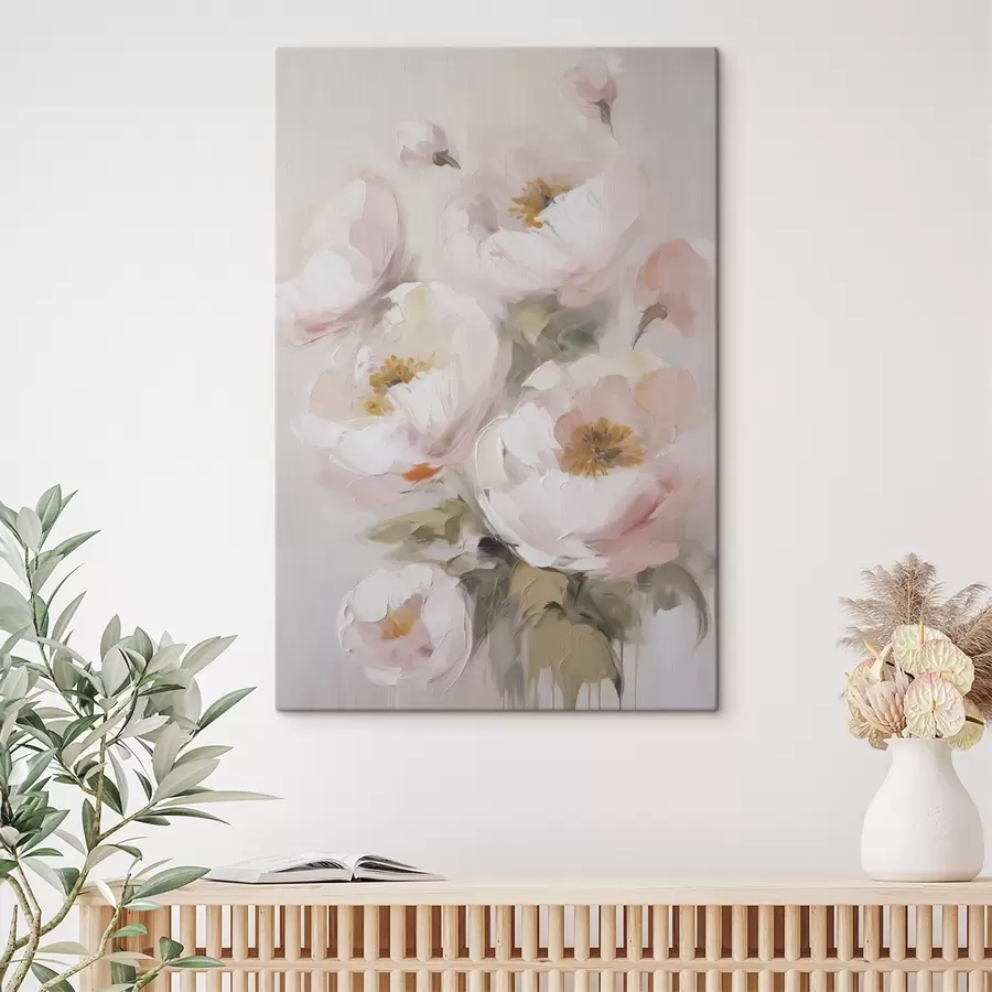wall murals Abstract flowers imitation of painting s48263