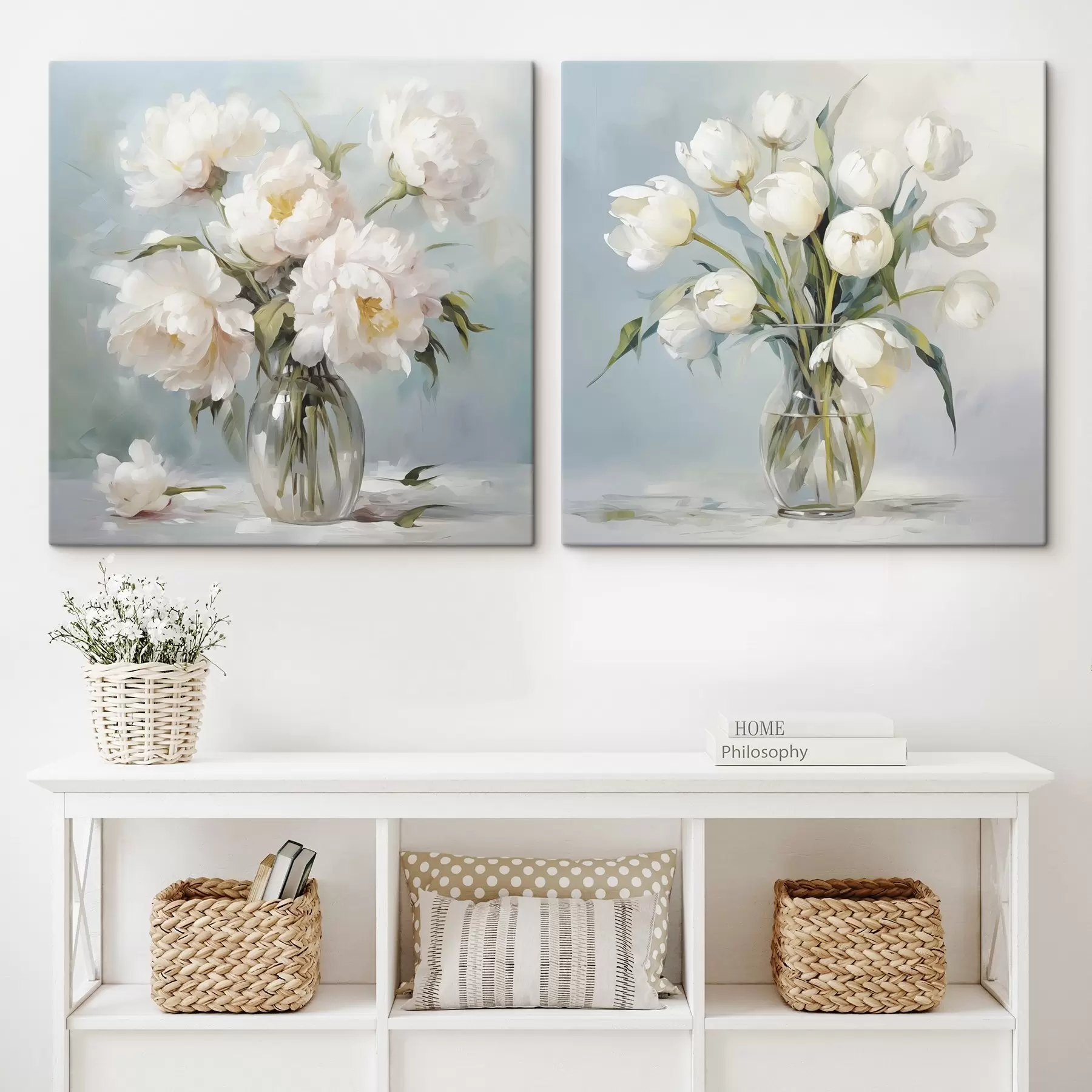 wall murals A bouquet of flowers in a vase, imitation painting m30167