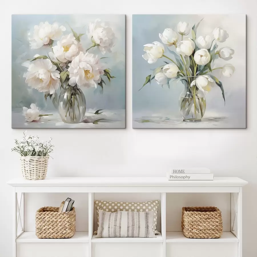 wall murals A bouquet of flowers in a vase, imitation painting m30167