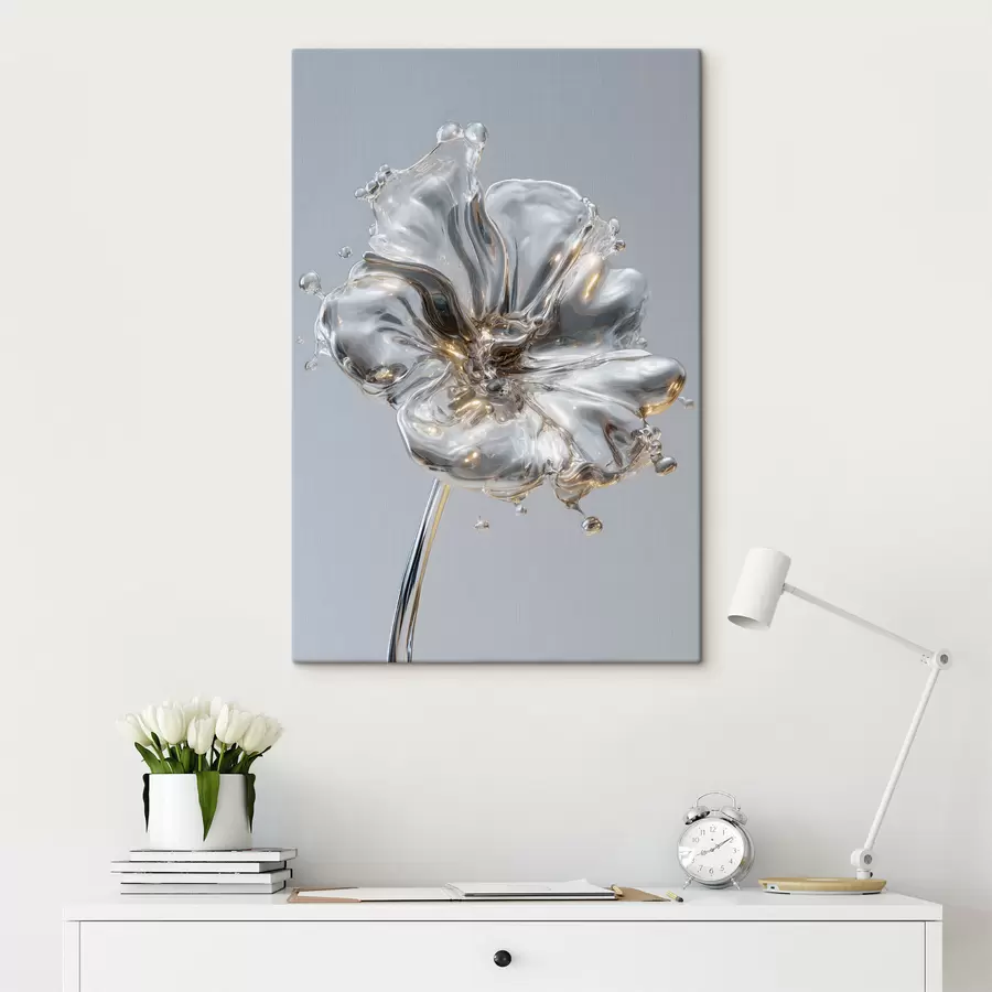 wall murals flower in a liquid texture style s47955