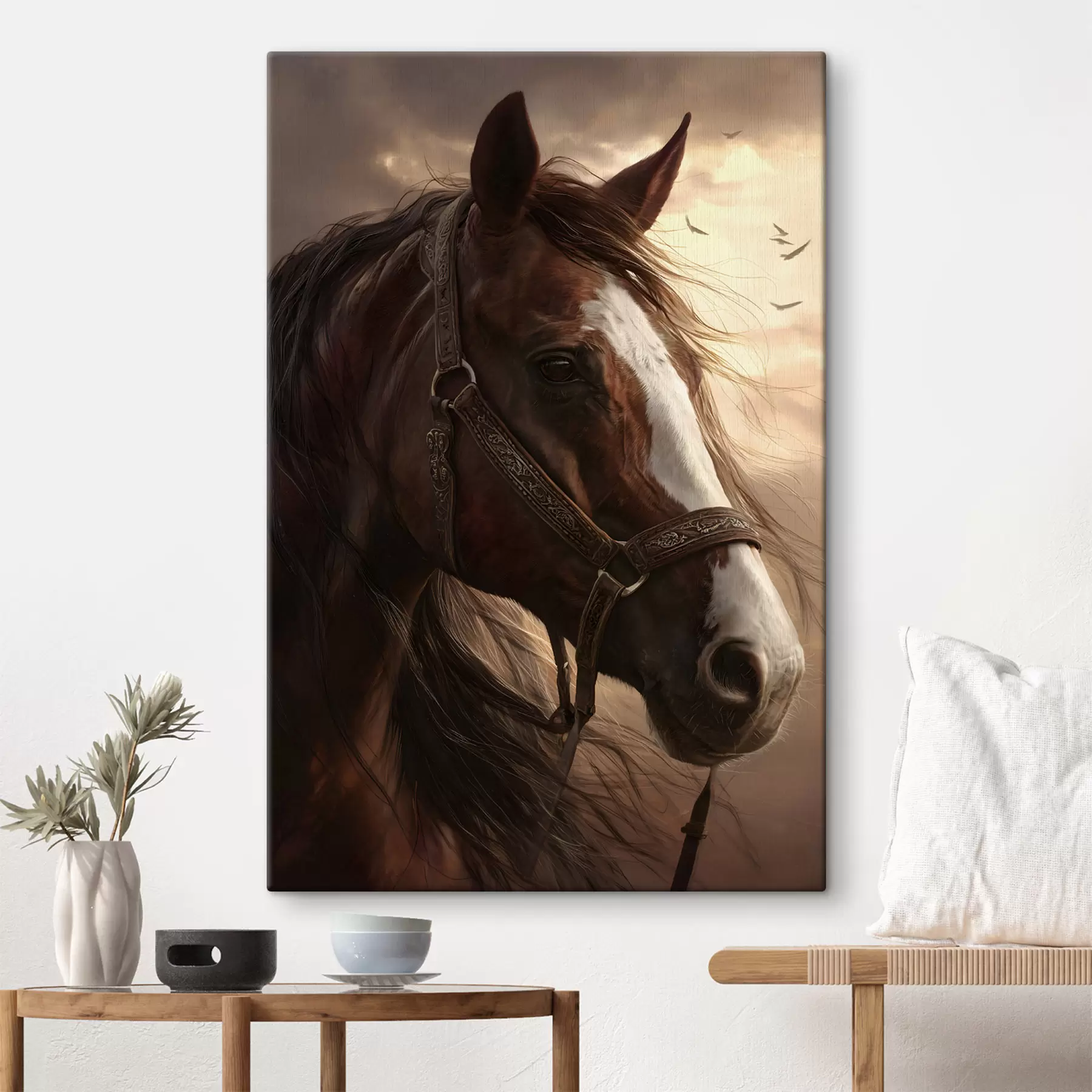 wall murals portrait of a bay horse s48291