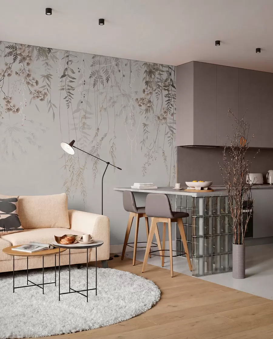 wall murals Hanging Garden — Taupe w05320v2