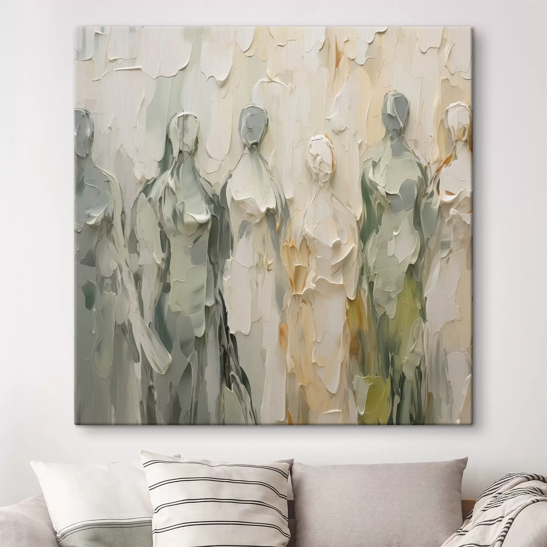 wall murals Abstract silhouettes imitation of painting s48275