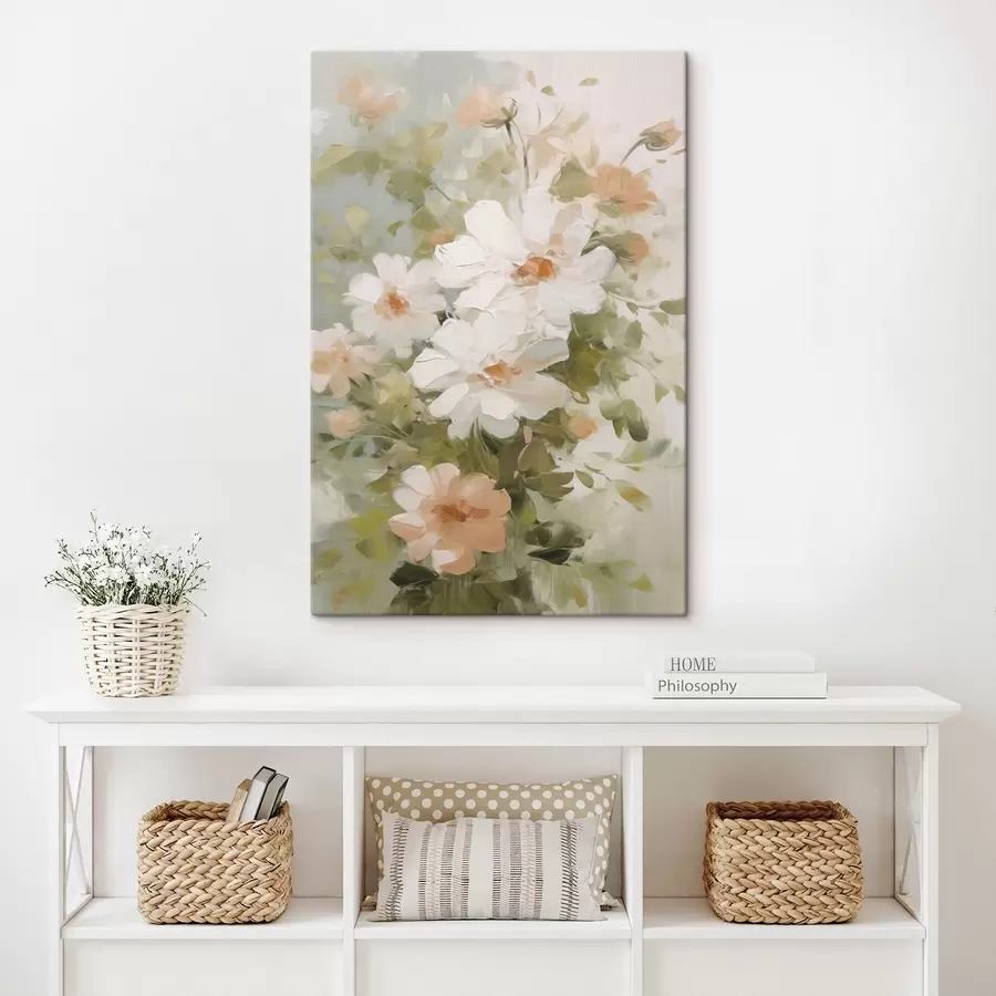 murales Delicadas flores imitación de pintura s48323