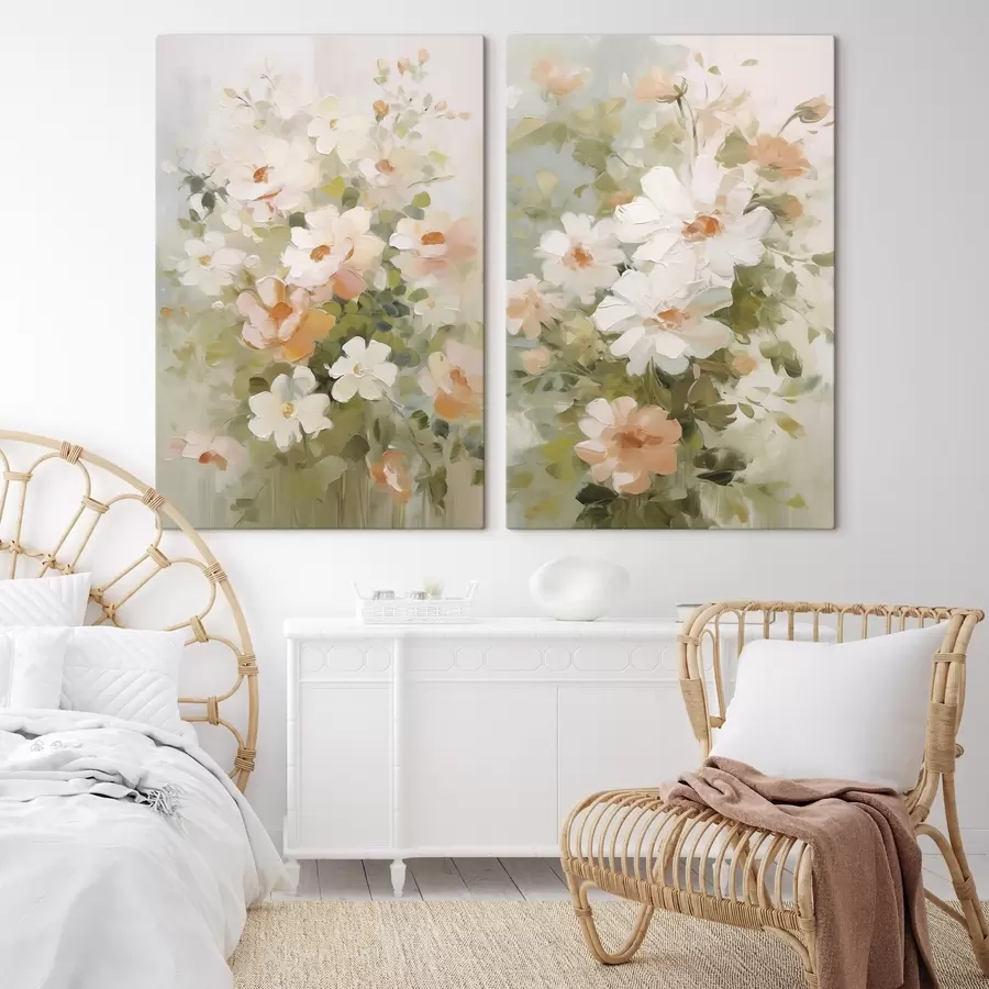 murales Pintura imitación flores m30188