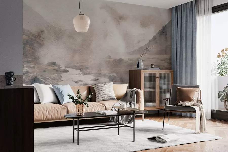 Wall Mural Photo Wallpaper Valley of quiet mist w05363