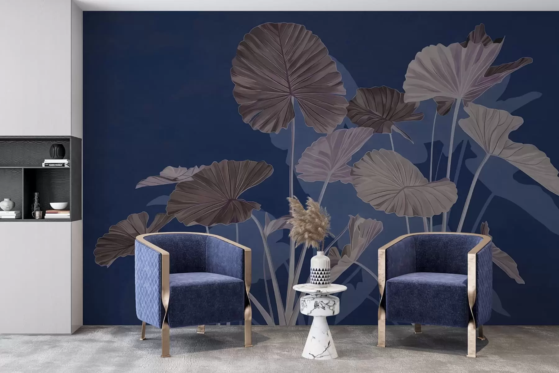 Wall Mural Photo Wallpaper Garden of painted lotuses w05364