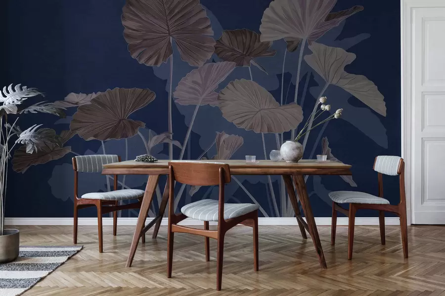 Wall Mural Photo Wallpaper Garden of painted lotuses w05364