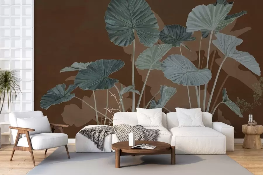 Wall Mural Photo Wallpaper Garden of painted lotuses w05364v1