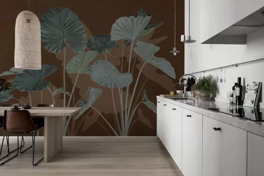 Wall Mural Photo Wallpaper Garden of painted lotuses w05364v1