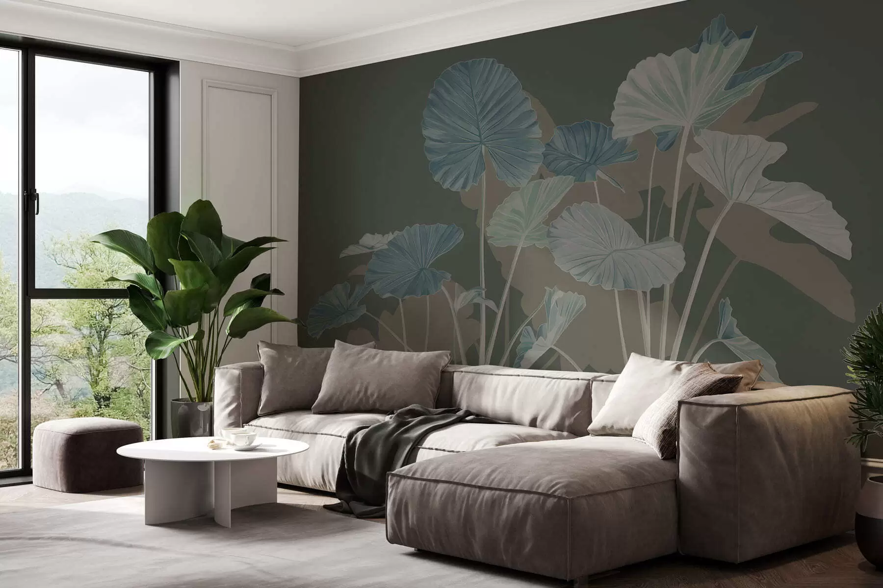 wall murals Garden of painted lotuses w05364v3