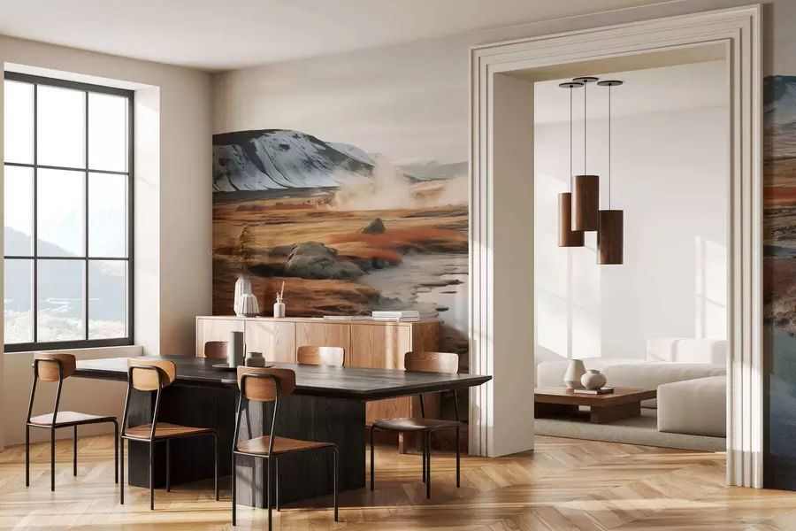 peintures murales Vallée fluviale w05365