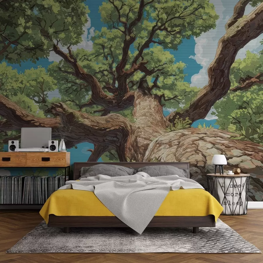 murales Árbol mosaico majestuoso w05368