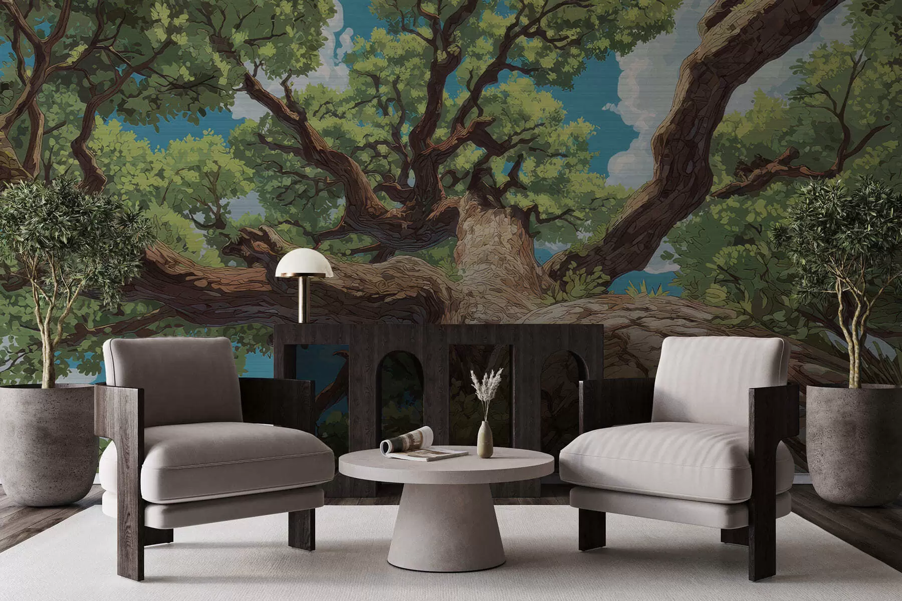 murales Árbol mosaico majestuoso w05368