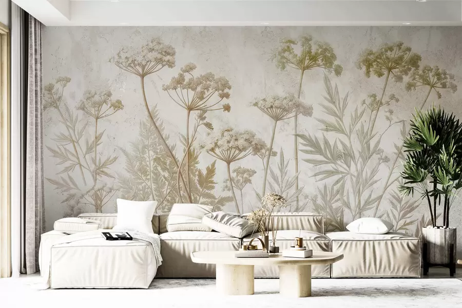 Wall Mural Photo Wallpaper Intertwined everlasting flowers w05369