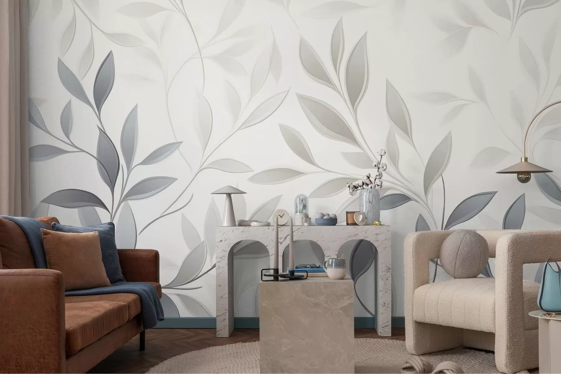 peintures murales Silencieux parmi les feuilles w05279