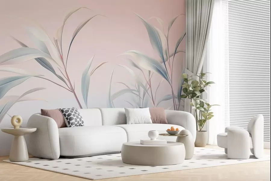 peintures murales Élégance royale des feuilles w05361