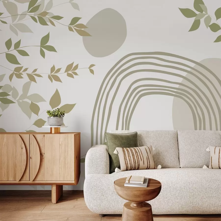 wall murals Abstraction and foliage w05373v1