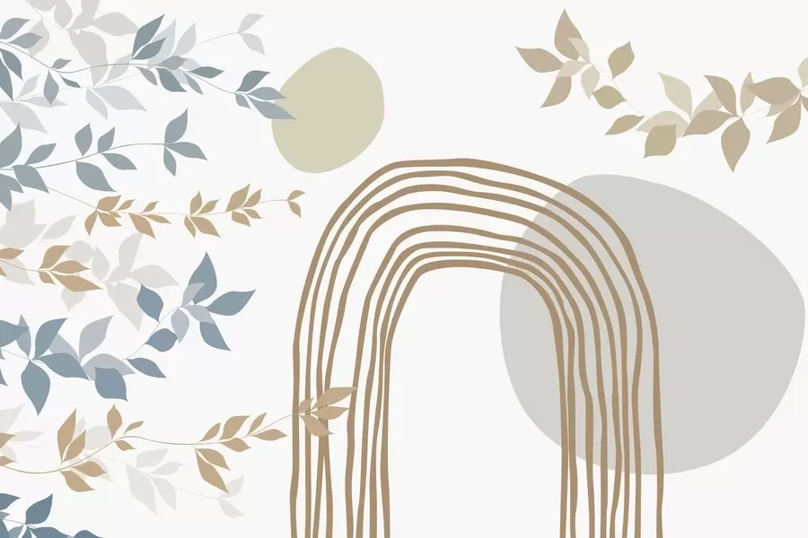 Wall Mural Photo Wallpaper Abstraction and foliage w05373