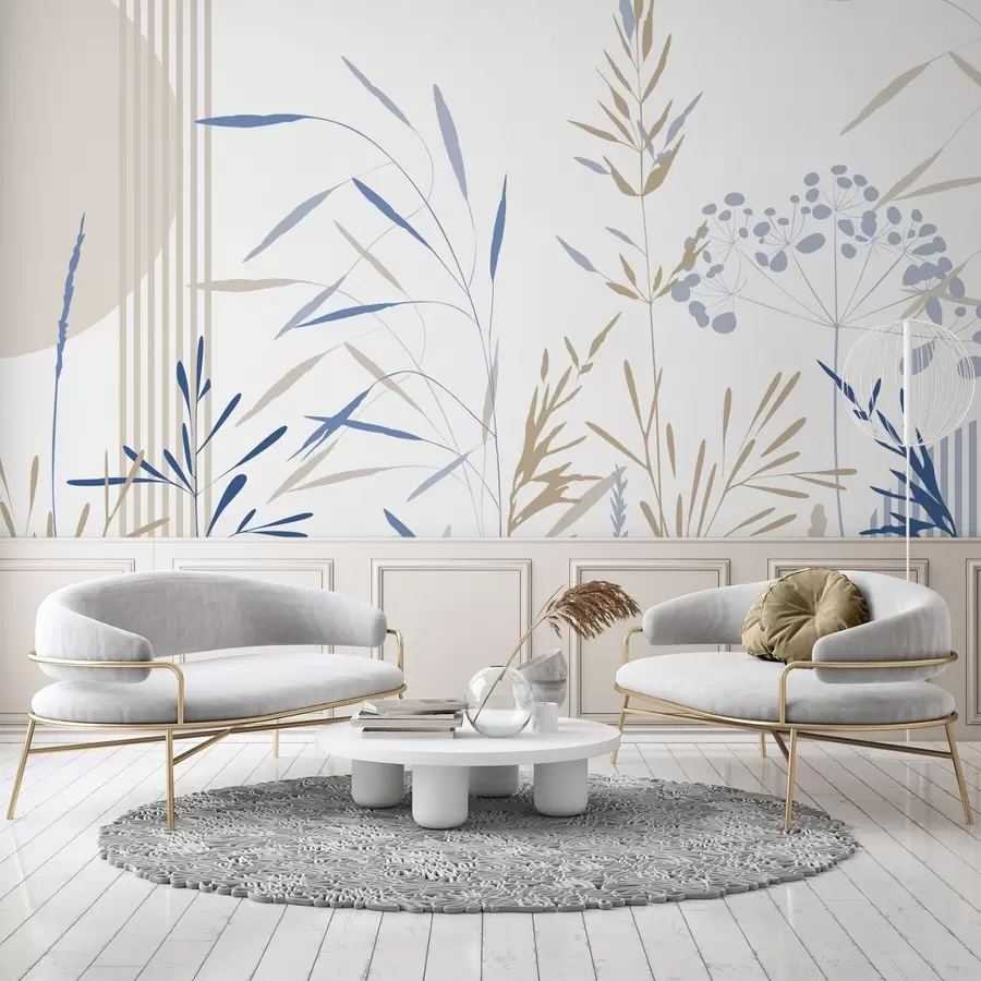 wall murals Abstract silhouettes of vegetation w05375v2
