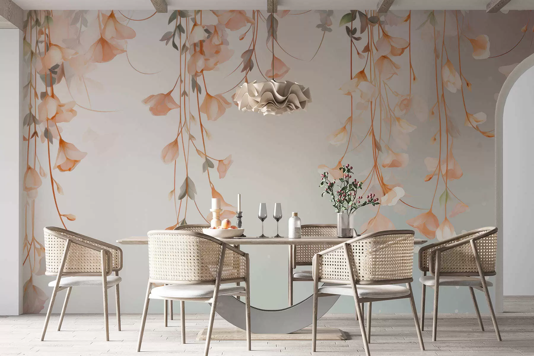 peintures murales Branches florales suspendues w05344