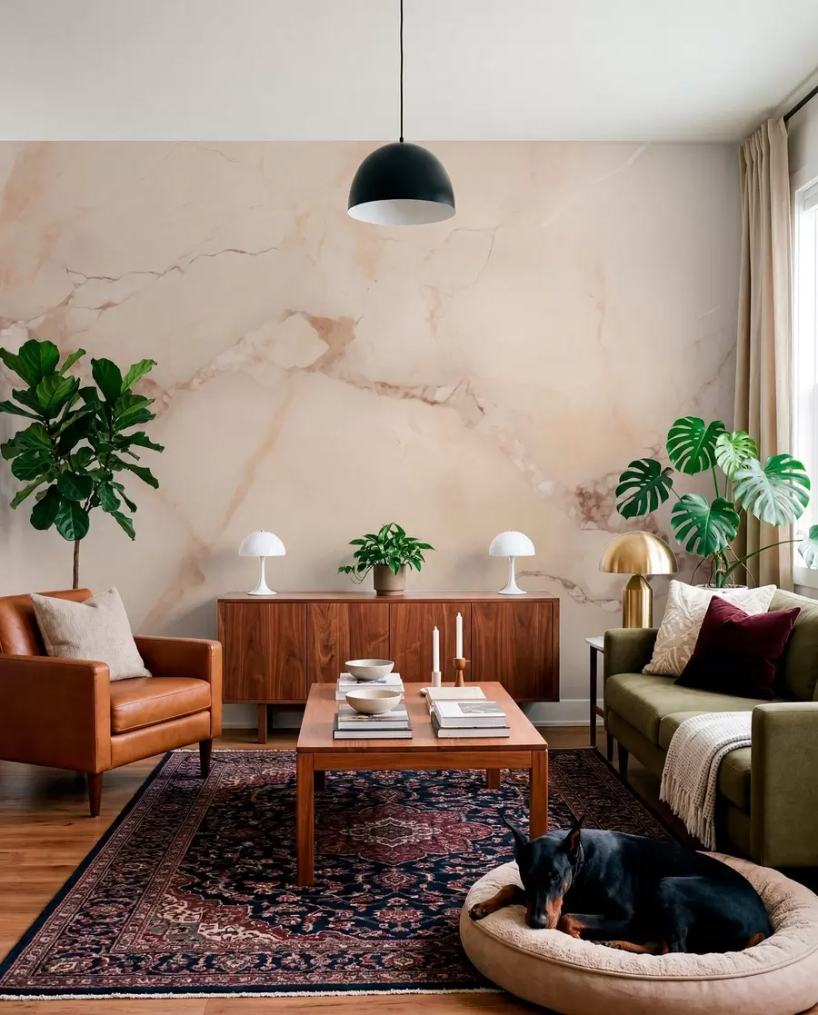 Wall Mural Photo Wallpaper Marble Effect w05348