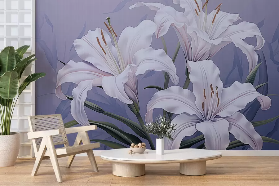 Wall Mural Photo Wallpaper Blooming Lily Flowers w05331